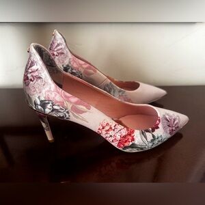 Ted Baker satin floral heels